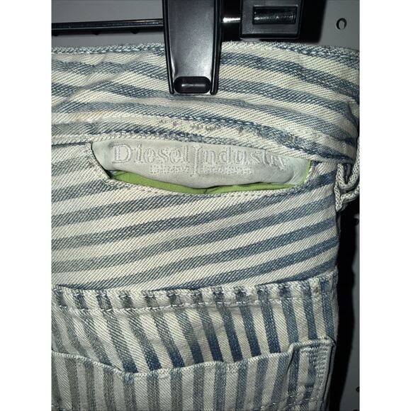 Diesel Safado Mens Designer Striped Jeans Size 32x30 Straight Fit Pre-owned - Picture 9 of 10